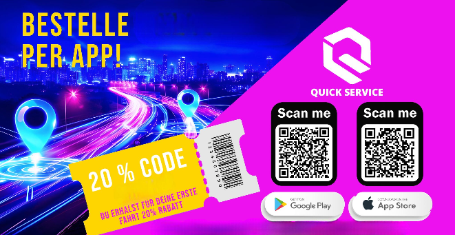 Quick Service 20% promotion banner - taxi rufen Taxi Ludwigsburg , Taxi Asperg , Taxi Tamm, Taxi Moglingen, Taxi service, Call Taxi , Call a Taxi, Taxi bestellen, taxi rufen, App Für Taxi, flughafen taxi, flughafen transfer, flughafentransfer in der nahe, airport taxi, taxi krankenfahrten, krankenfarhtentransport, krankenfahrten taxi